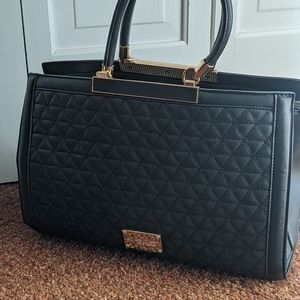 Bebe Black Quilted Satchel